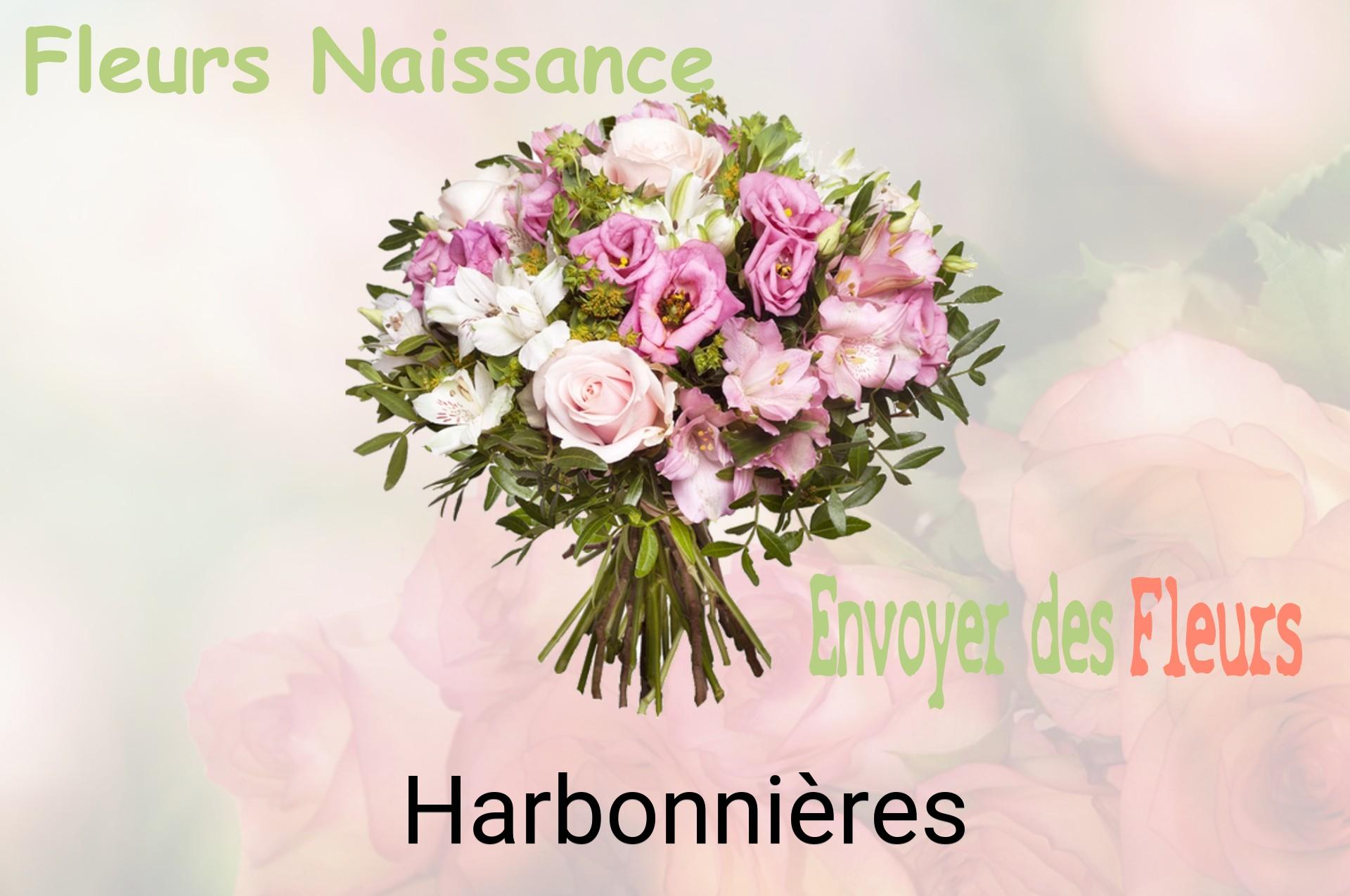 Bouquet de fleurs de naissance livré à Harbonnières